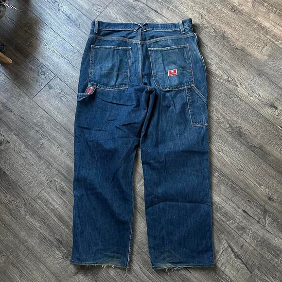 Vintage Y2K Dark Denim Baggy Tommy Hilfiger Carpenter Jeans - Picture 7 of 8
